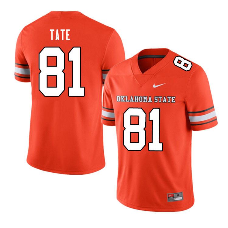 Men #81 C.J. Tate Oklahoma State Cowboys College Football Jerseys Sale-Alternate Orange